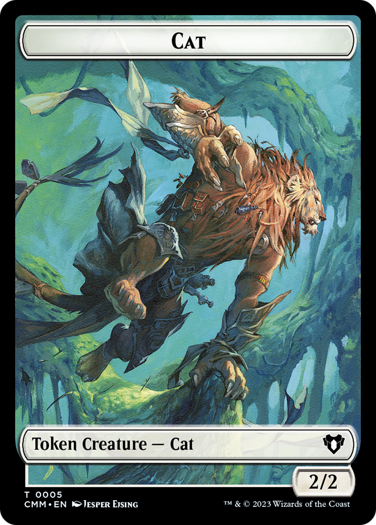 Treasure // Cat (0005) Double-Sided Token [Commander Masters Tokens] | Gate City Games LLC