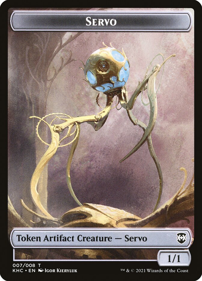 Elf Warrior // Servo Double-Sided Token [Kaldheim Commander Tokens] | Gate City Games LLC