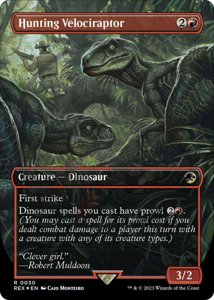 Hunting Velociraptor (Emblem) (Borderless) [Jurassic World Collection Tokens] | Gate City Games LLC