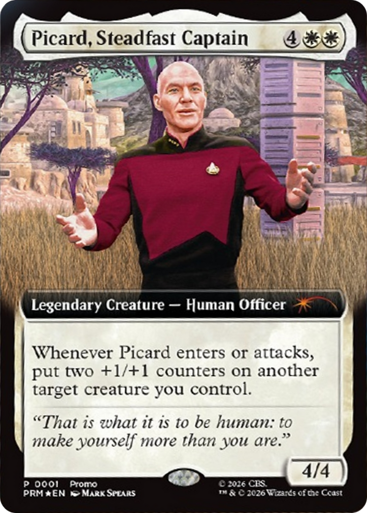 Picard, Steadfast Captain (Extended Art) [Media Promos] | Gate City Games LLC