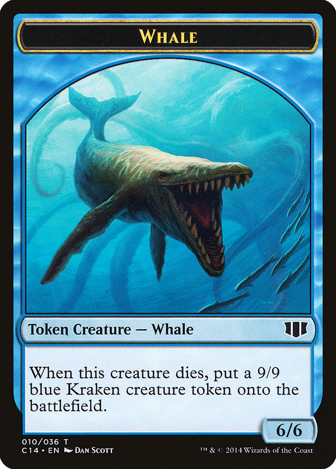 Whale // Zombie (011/036) Double-Sided Token [Commander 2014 Tokens] | Gate City Games LLC