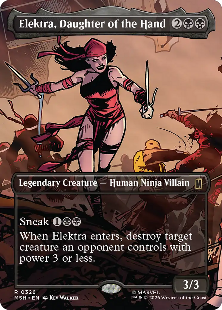 Elektra, Daughter of the Hand (Borderless) [Marvel Super Heroes] | Gate City Games LLC