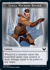 Elemental // Lukka, Wayward Bonder Emblem Double-Sided Token [Strixhaven: School of Mages Tokens] | Gate City Games LLC