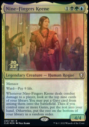 Nine-Fingers Keene [Commander Legends: Battle for Baldur's Gate Prerelease Promos] | Gate City Games LLC