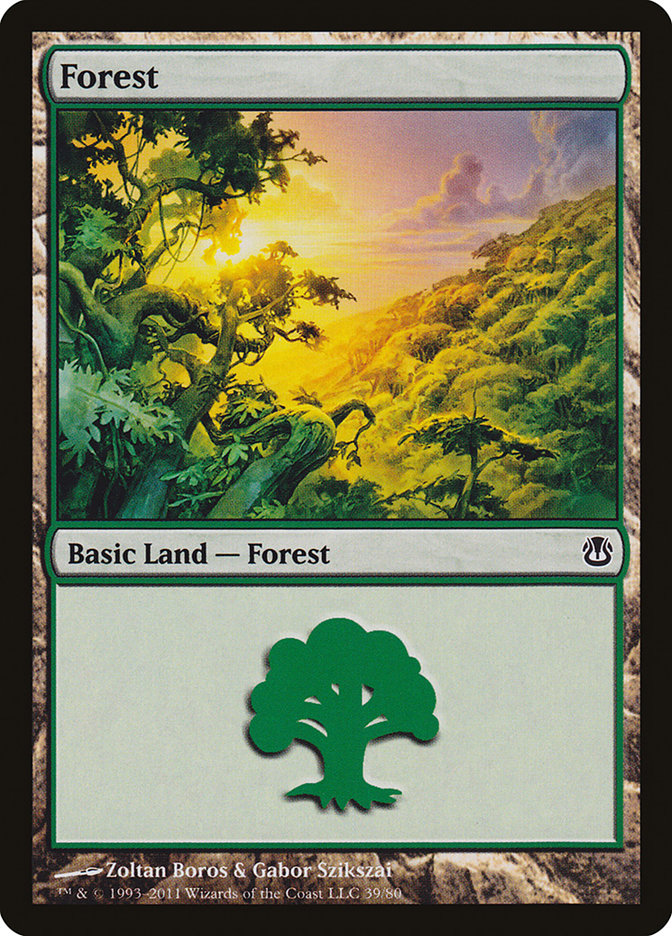 Forest (39) [Duel Decks: Ajani vs. Nicol Bolas] | Gate City Games LLC