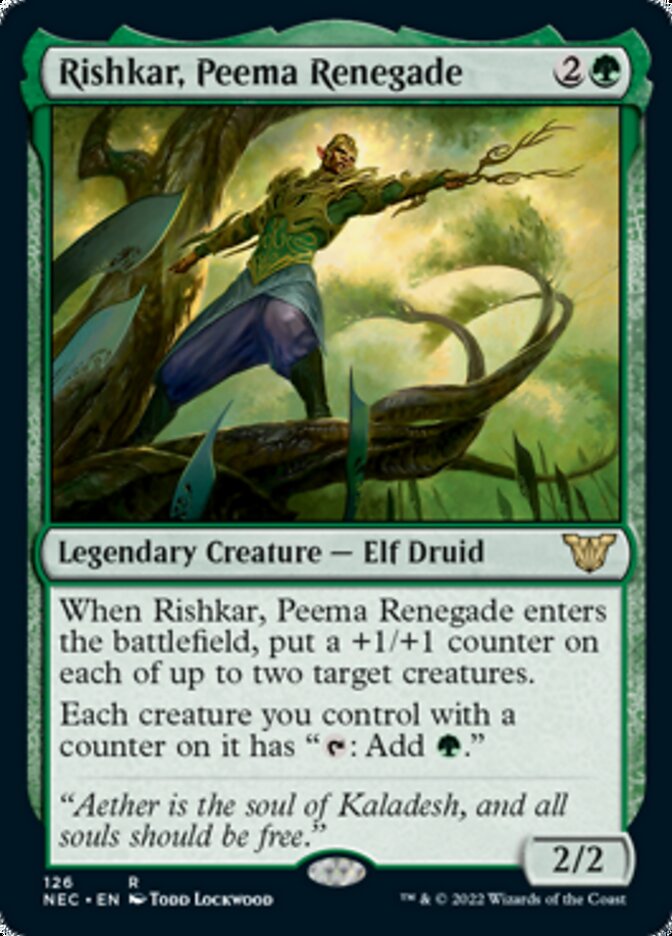 Rishkar, Peema Renegade [Kamigawa: Neon Dynasty Commander] | Gate City Games LLC
