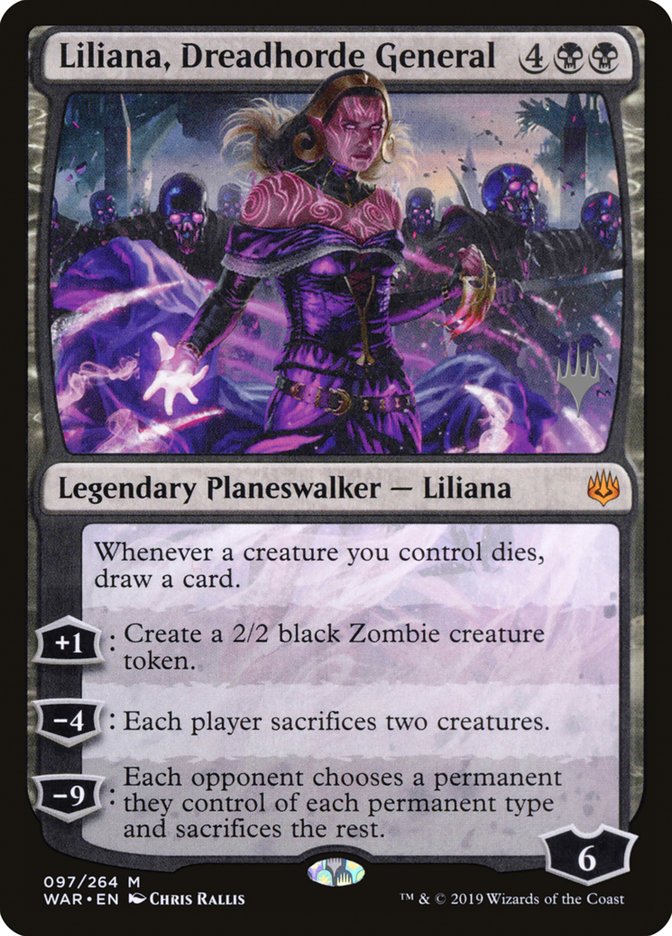 Liliana, Dreadhorde General (Promo Pack) [War of the Spark Promos] | Gate City Games LLC