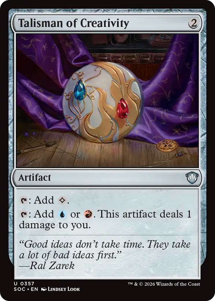 Talisman of Creativity [Secrets of Strixhaven Commander] | Gate City Games LLC