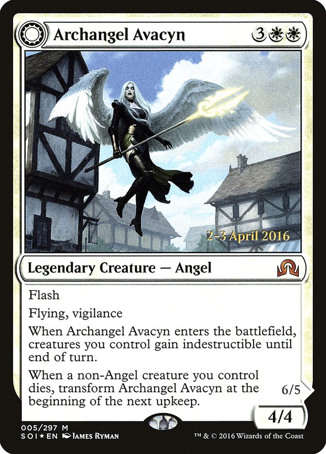 Archangel Avacyn // Avacyn, the Purifier [Shadows over Innistrad Prerelease Promos] | Gate City Games LLC