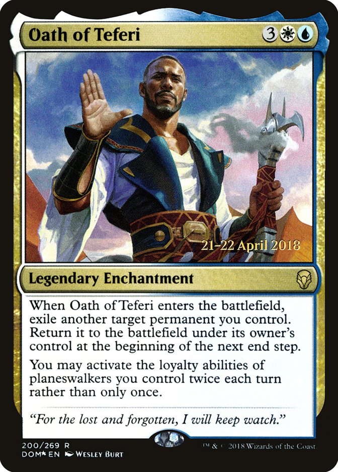 Oath of Teferi [Dominaria Prerelease Promos] | Gate City Games LLC