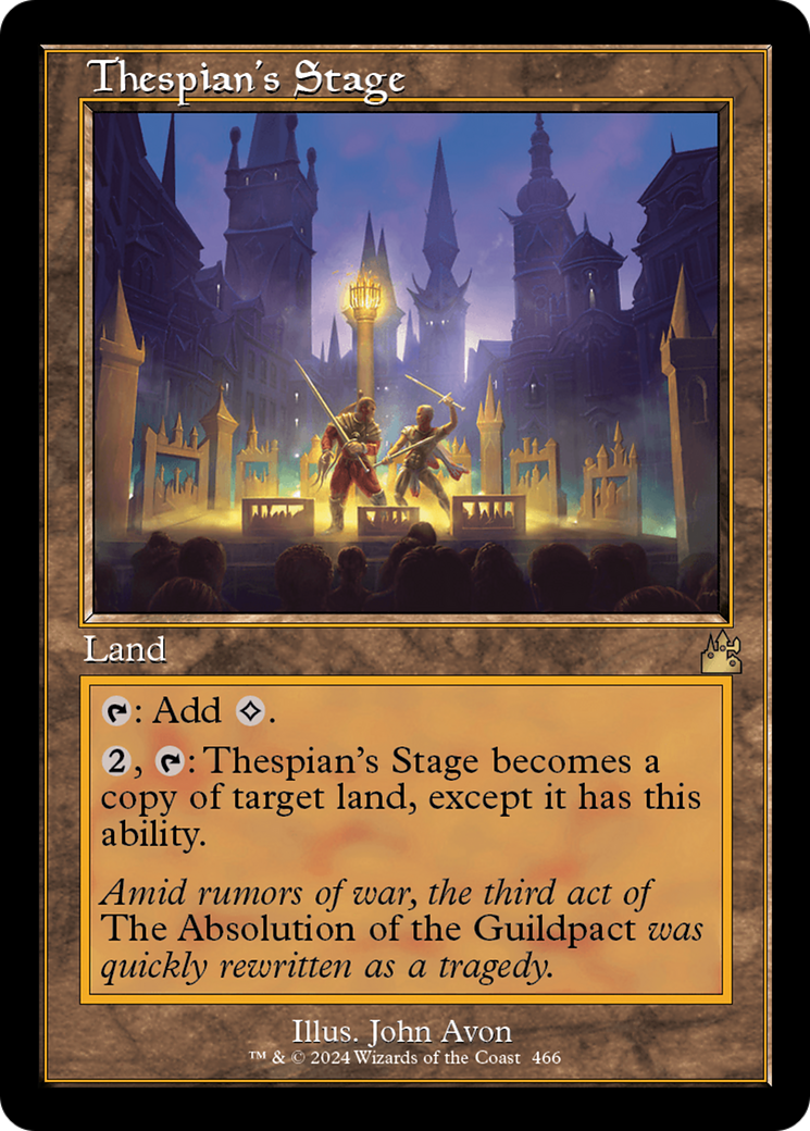 Thespian's Stage (Retro Frame) [Ravnica Remastered] | Gate City Games LLC