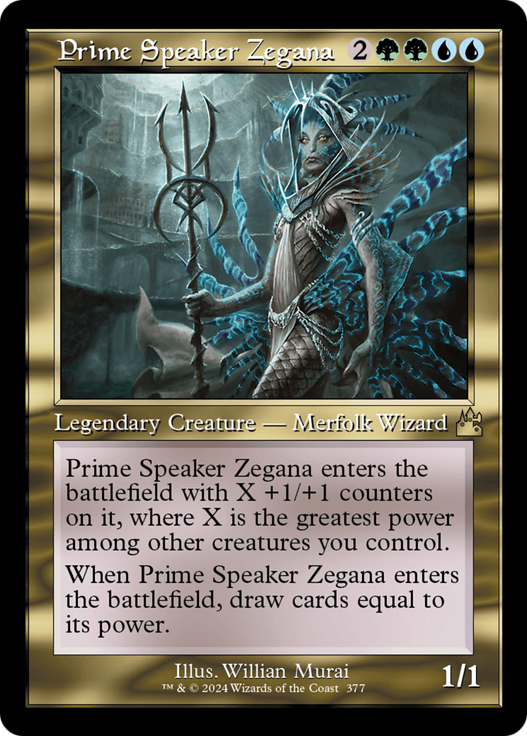 Prime Speaker Zegana (Retro Frame) [Ravnica Remastered] | Gate City Games LLC