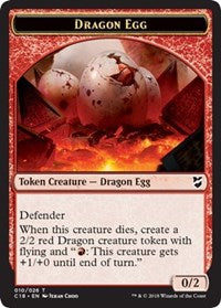 Dragon Egg // Dragon Double-Sided Token [Commander 2018 Tokens] | Gate City Games LLC