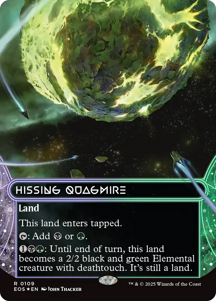 Hissing Quagmire (0109) (Borderless) (Galaxy Foil) [Edge of Eternities: Stellar Sights] | Gate City Games LLC