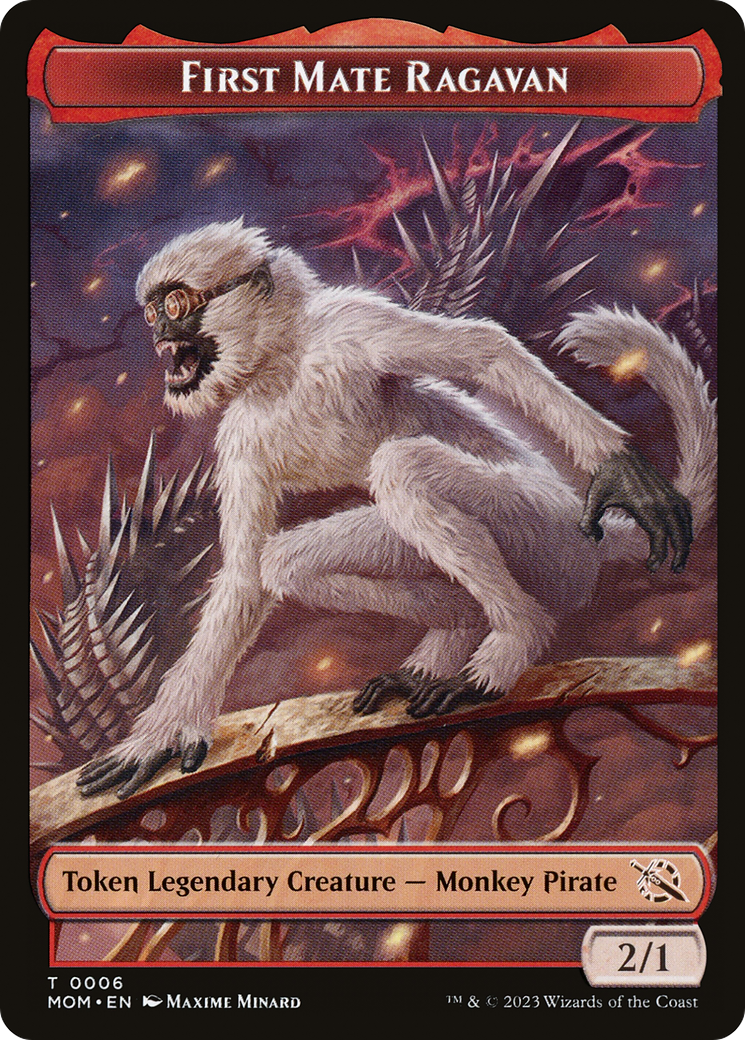 First Mate Ragavan // Teferi's Talent Emblem Double-Sided Token [March of the Machine Commander Tokens] | Gate City Games LLC