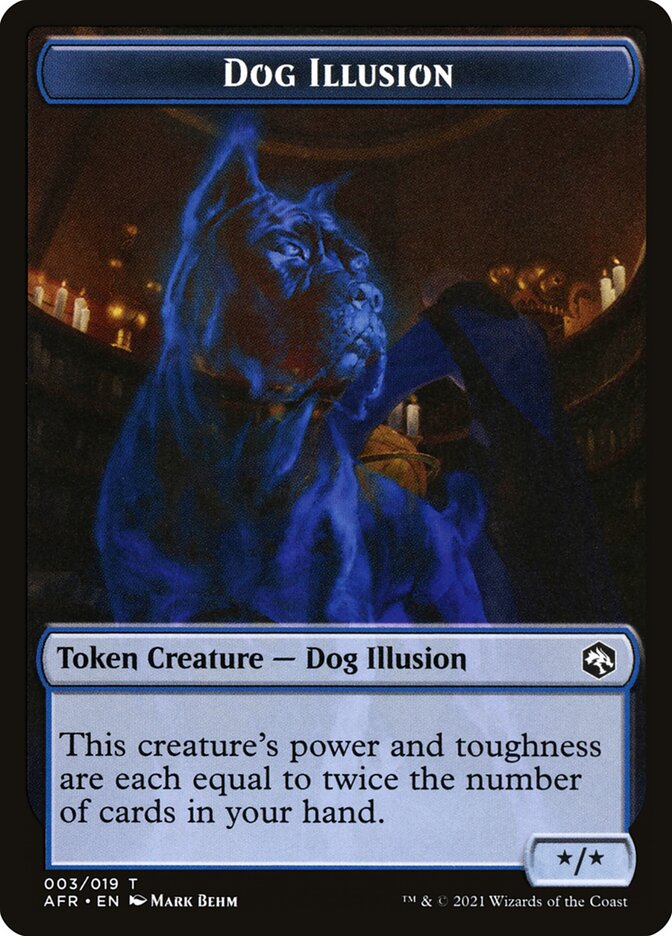 Zombie // Dog Illusion Double-Sided Token [Dungeons & Dragons: Adventures in the Forgotten Realms Tokens] | Gate City Games LLC