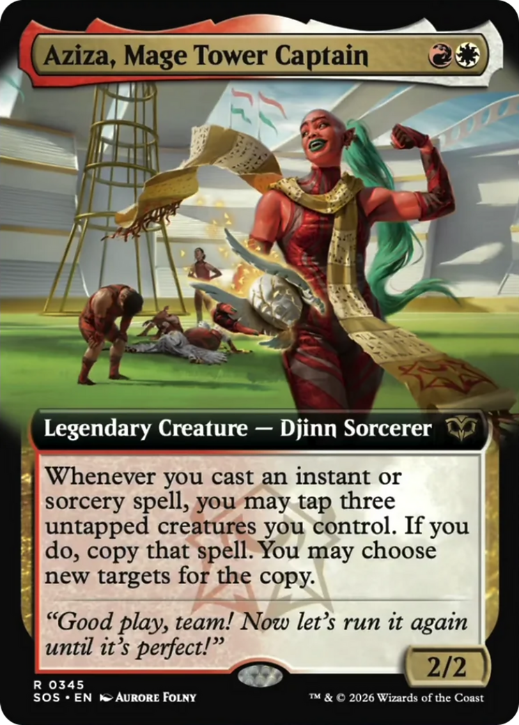 Aziza, Mage Tower Captain (Extended Art) [Secrets of Strixhaven] | Gate City Games LLC