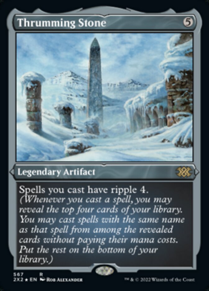 Thrumming Stone (Foil Etched) [Double Masters 2022] | Gate City Games LLC