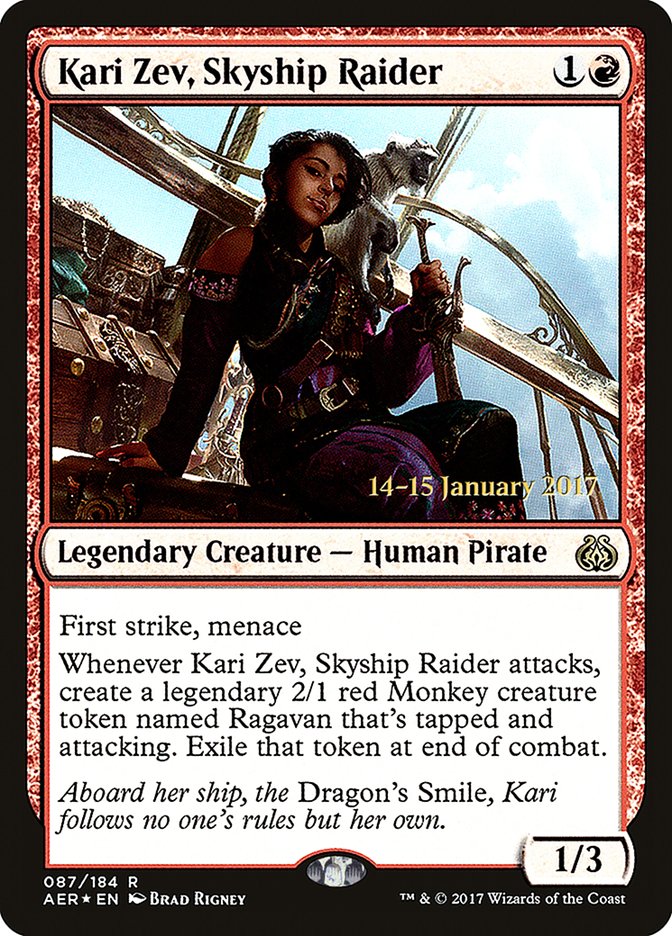 Kari Zev, Skyship Raider [Aether Revolt Prerelease Promos] | Gate City Games LLC