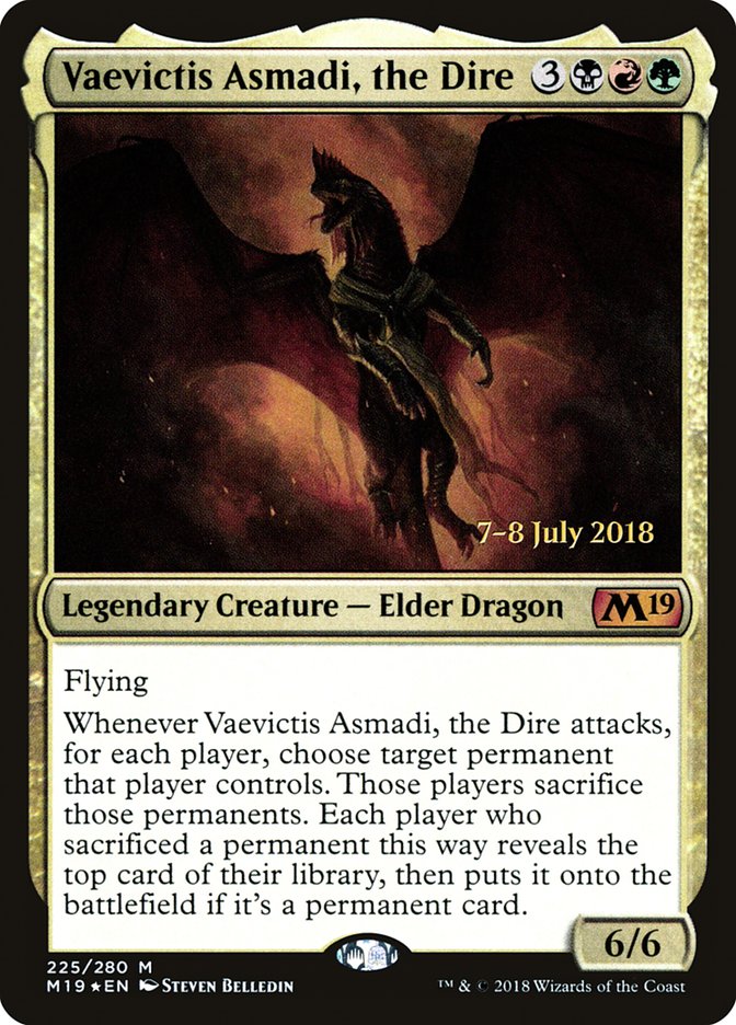Vaevictis Asmadi, the Dire [Core Set 2019 Prerelease Promos] | Gate City Games LLC