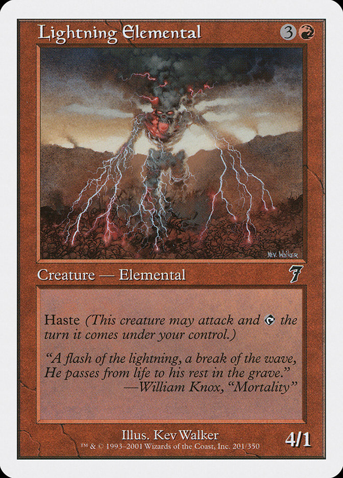 Lightning Elemental [Seventh Edition] | Gate City Games LLC