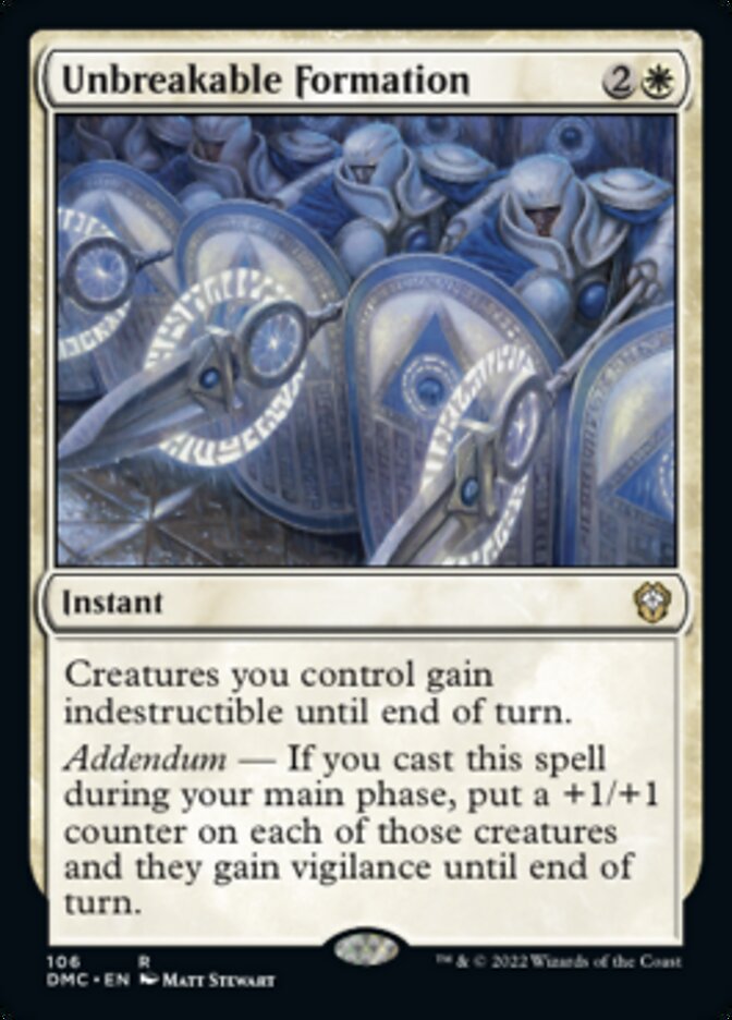 Unbreakable Formation [Dominaria United Commander] | Gate City Games LLC