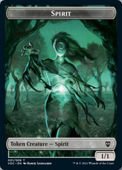 Spirit (001) // Spirit (002) Double-Sided Token [Innistrad: Crimson Vow Commander Tokens] | Gate City Games LLC