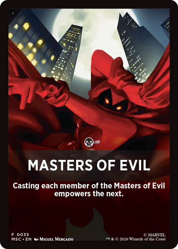 Masters of Evil Theme Card [Marvel Super Heroes Commander] | Gate City Games LLC