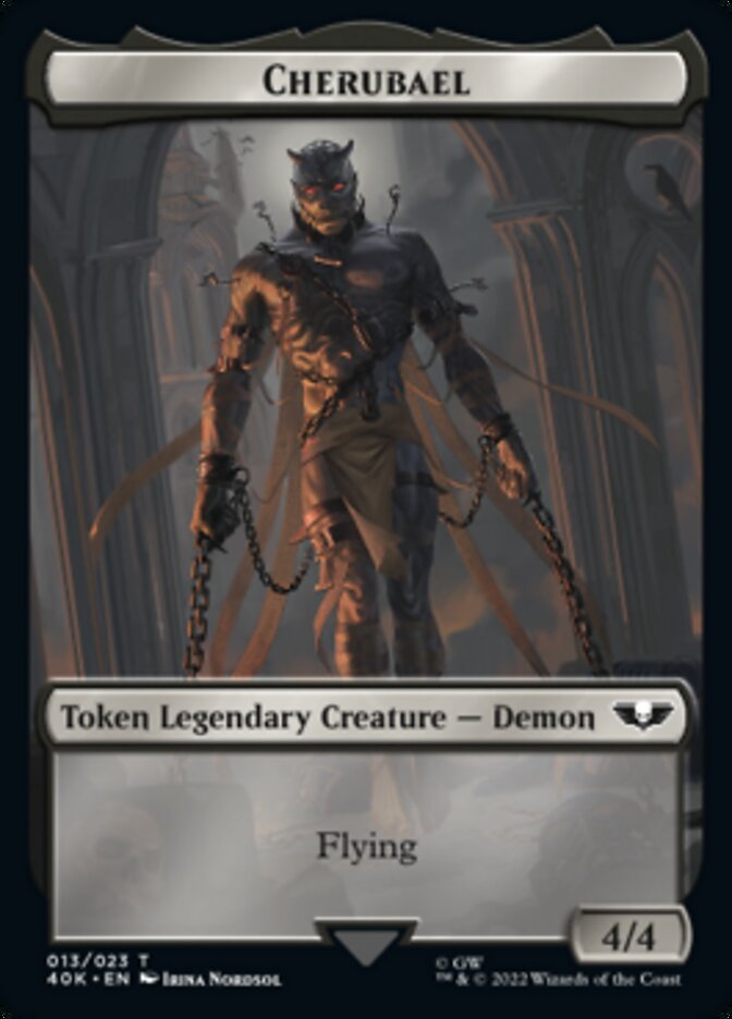 Astartes Warrior // Cherubael Double-Sided Token (Surge Foil) [Warhammer 40,000 Tokens] | Gate City Games LLC