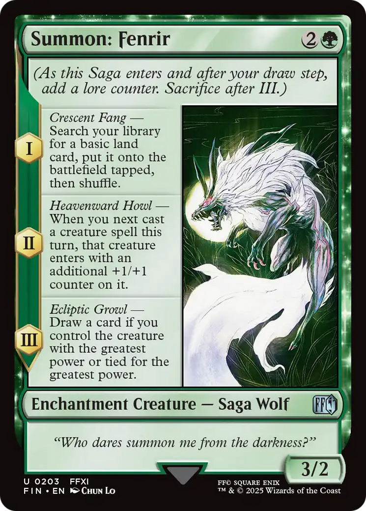 Summon: Fenrir [FINAL FANTASY] | Gate City Games LLC