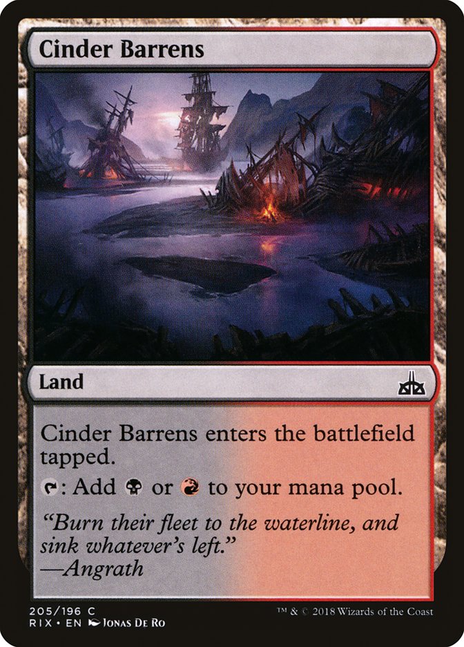 Cinder Barrens [Rivals of Ixalan] | Gate City Games LLC
