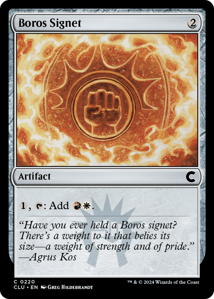 Boros Signet [Ravnica: Clue Edition] | Gate City Games LLC