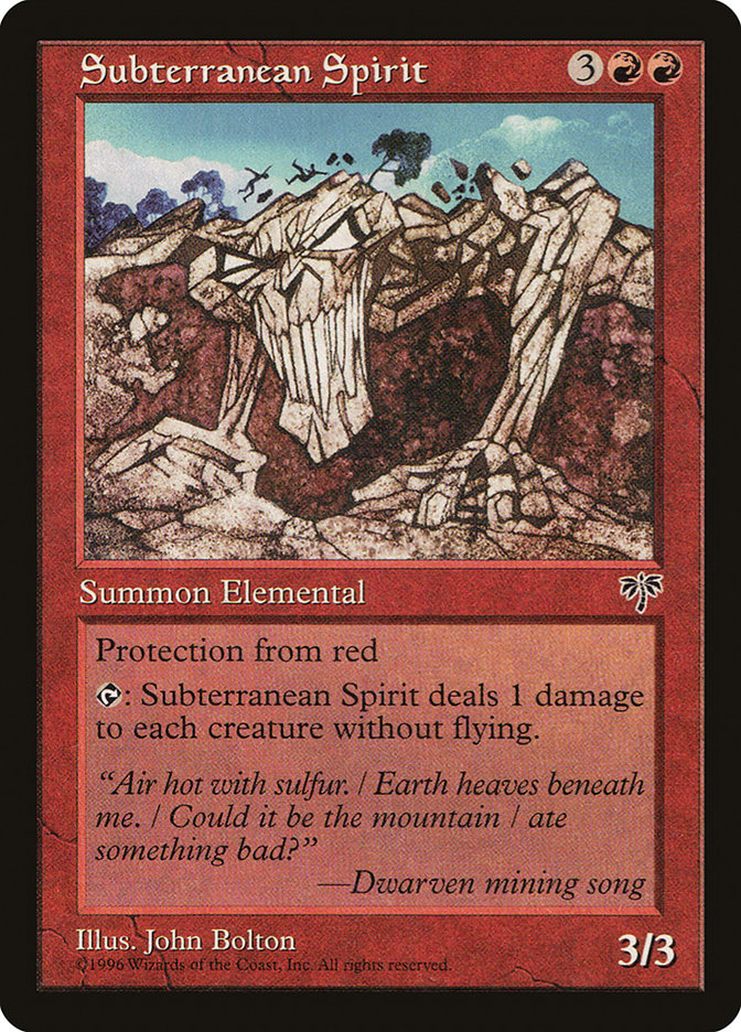 Subterranean Spirit [Mirage] | Gate City Games LLC