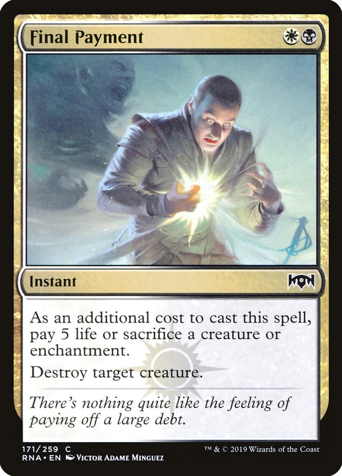 Final Payment [Ravnica Allegiance] | Gate City Games LLC