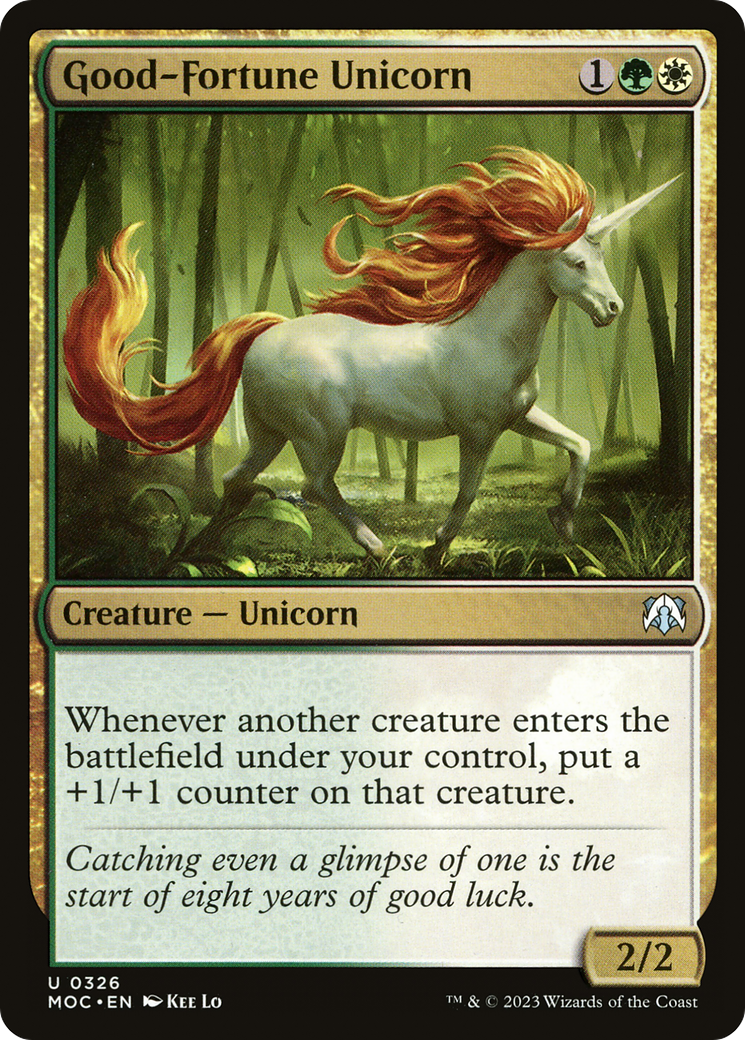 Good-Fortune Unicorn [March of the Machine Commander] | Gate City Games LLC