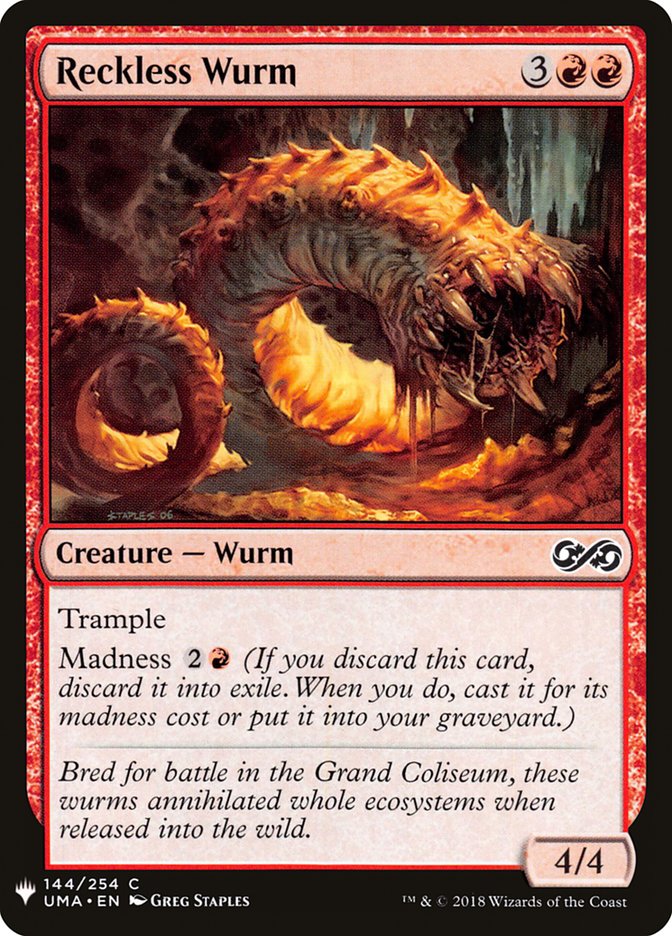 Reckless Wurm [Mystery Booster] | Gate City Games LLC