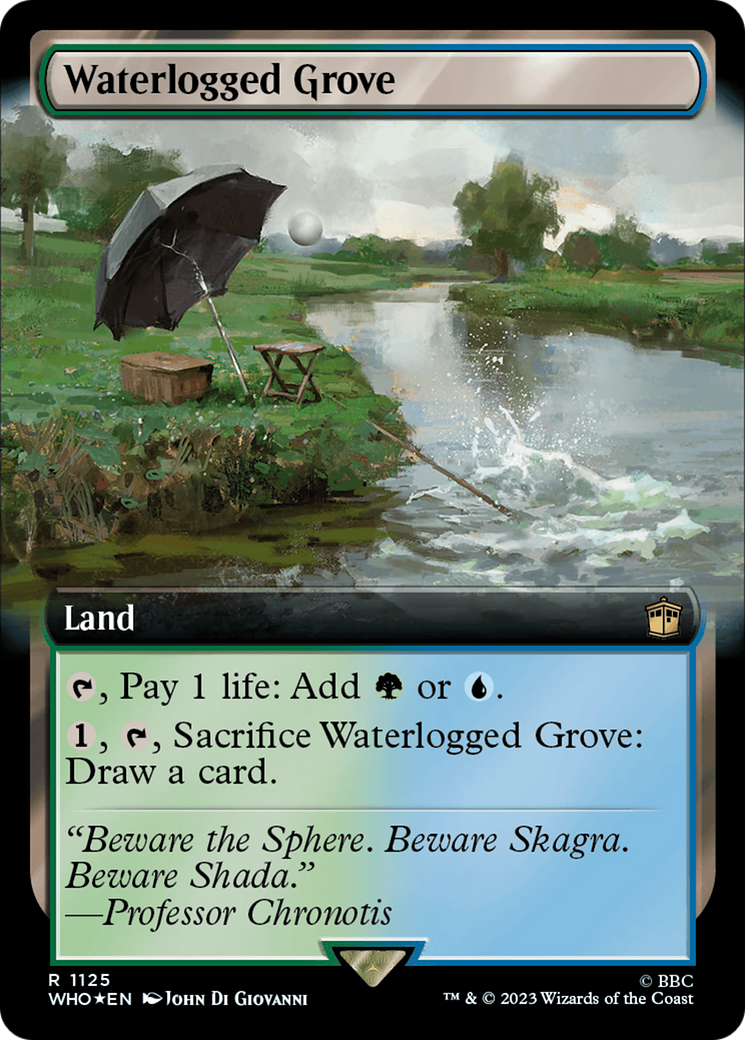 Waterlogged Grove (Extended Art) (Surge Foil) [Doctor Who] | Gate City Games LLC