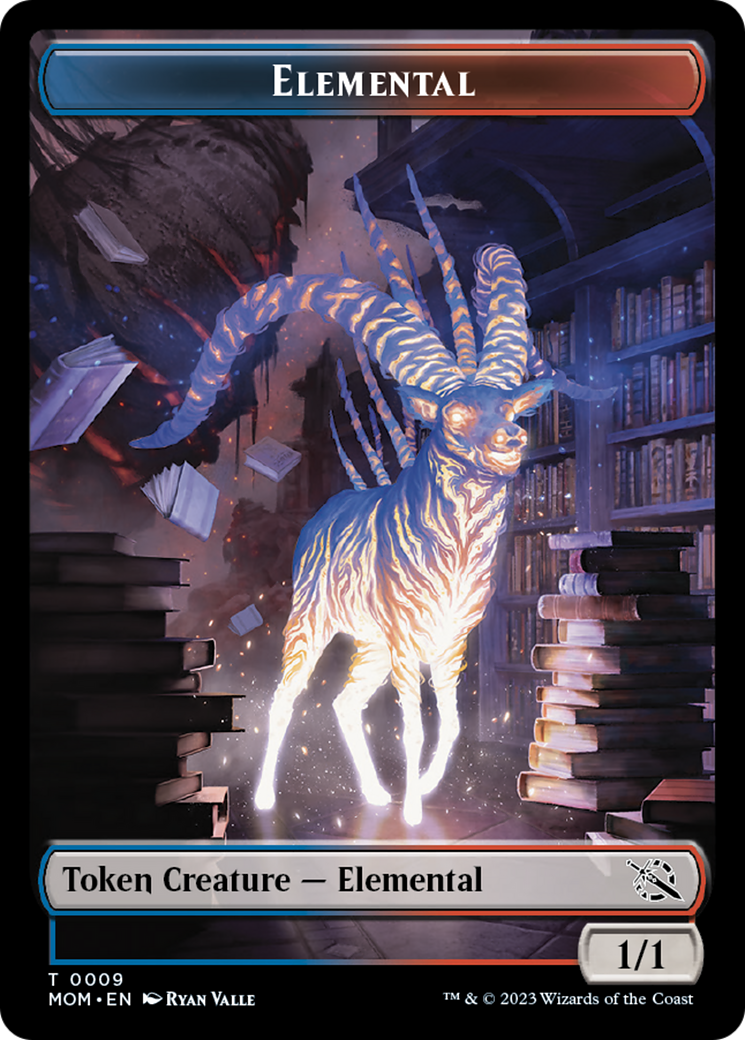 Elemental (9) // Phyrexian Saproling Double-Sided Token [March of the Machine Tokens] | Gate City Games LLC