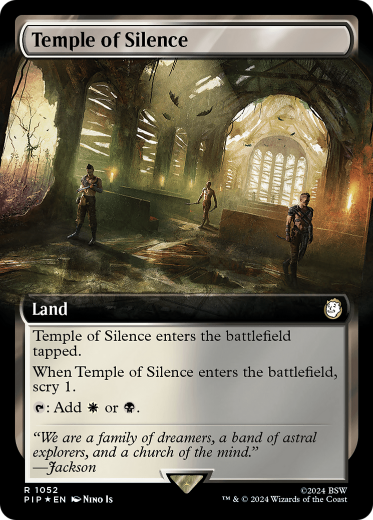 Temple of Silence (Extended Art) (Surge Foil) [Fallout] | Gate City Games LLC