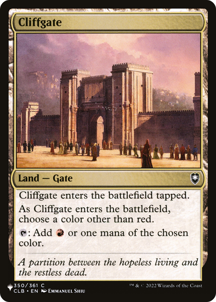 Cliffgate [The List] | Gate City Games LLC