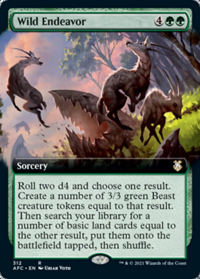 Wild Endeavor (Extended Art) [Dungeons & Dragons: Adventures in the Forgotten Realms Commander] | Gate City Games LLC