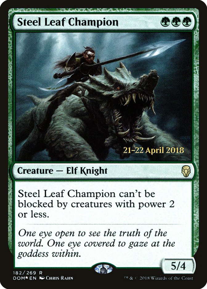 Steel Leaf Champion [Dominaria Prerelease Promos] | Gate City Games LLC
