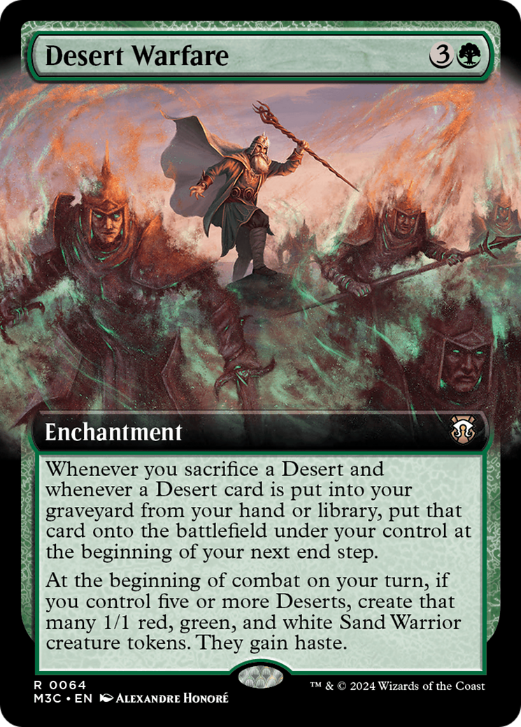 Desert Warfare (Extended Art) (Ripple Foil) [Modern Horizons 3 Commander] | Gate City Games LLC