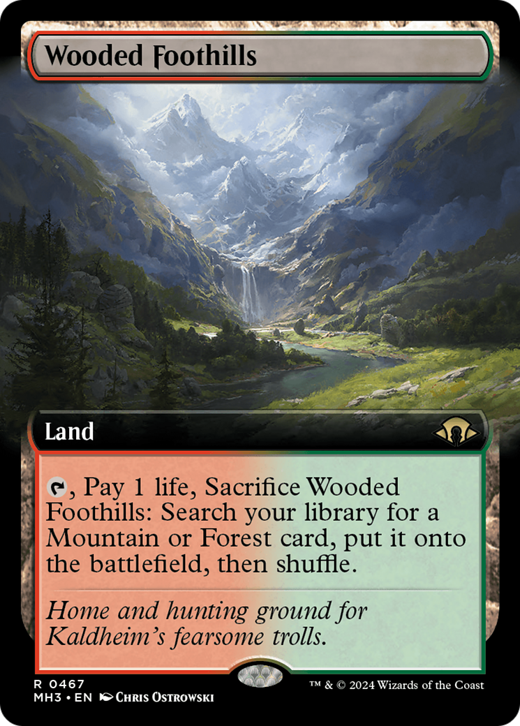 Wooded Foothills (Extended Art) [Modern Horizons 3] | Gate City Games LLC