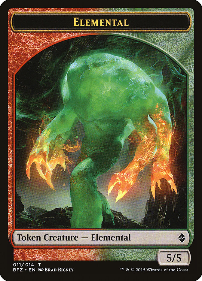 Elemental Token (011/014) [Battle for Zendikar Tokens] | Gate City Games LLC