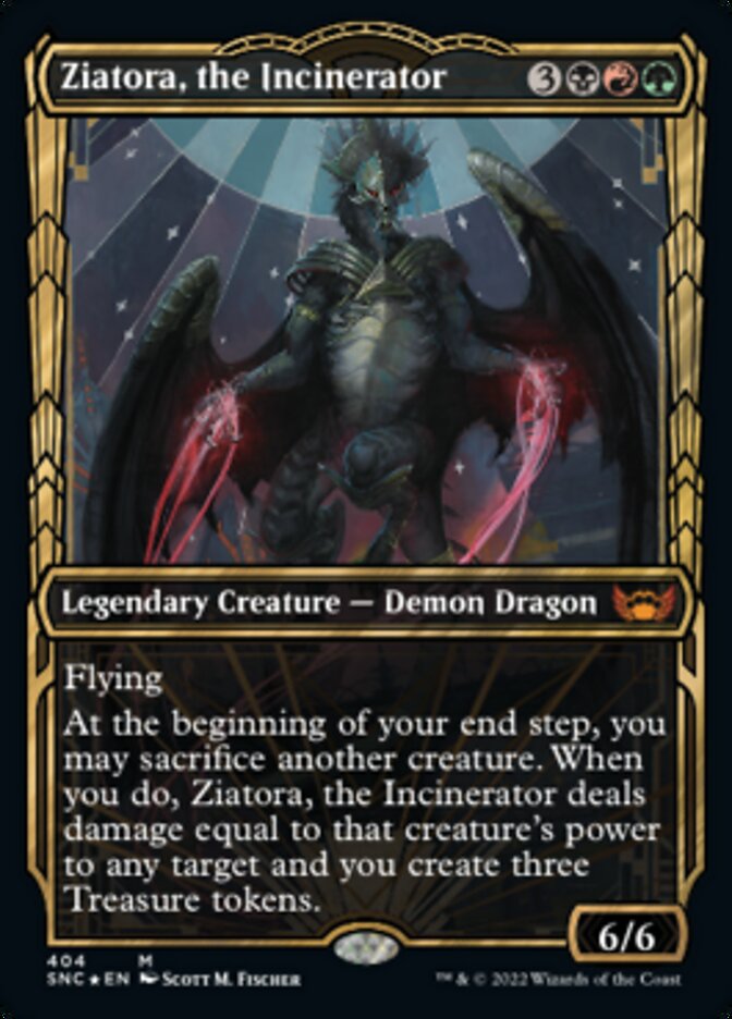 Ziatora, the Incinerator (Showcase Golden Age Gilded Foil) [Streets of New Capenna] | Gate City Games LLC