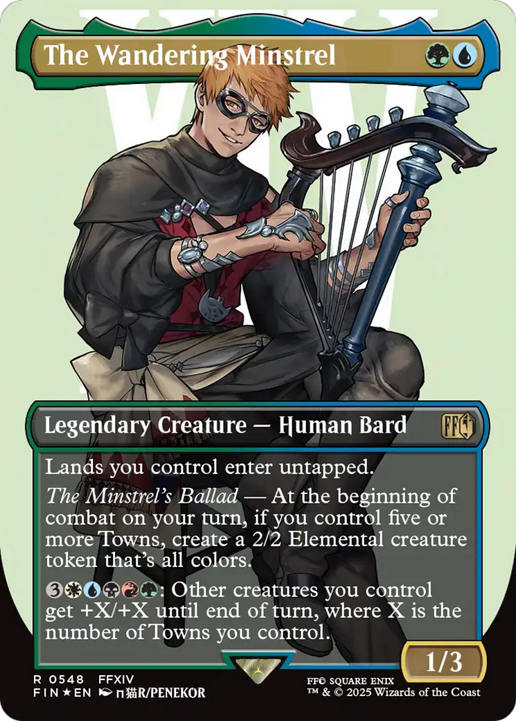 The Wandering Minstrel (Borderless) (Surge Foil) [FINAL FANTASY] | Gate City Games LLC