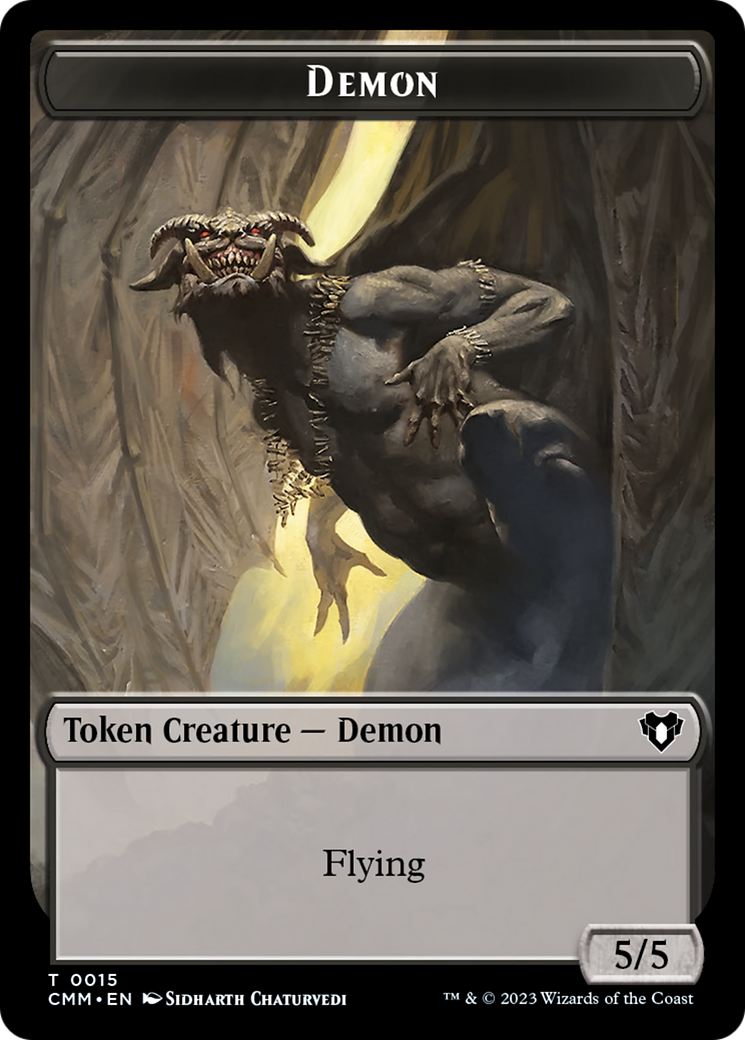 Demon Token [Commander Masters Tokens] | Gate City Games LLC