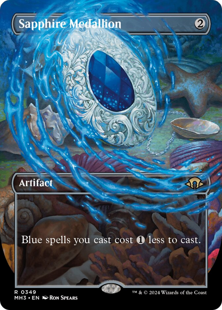 Sapphire Medallion (Borderless) [Modern Horizons 3] | Gate City Games LLC