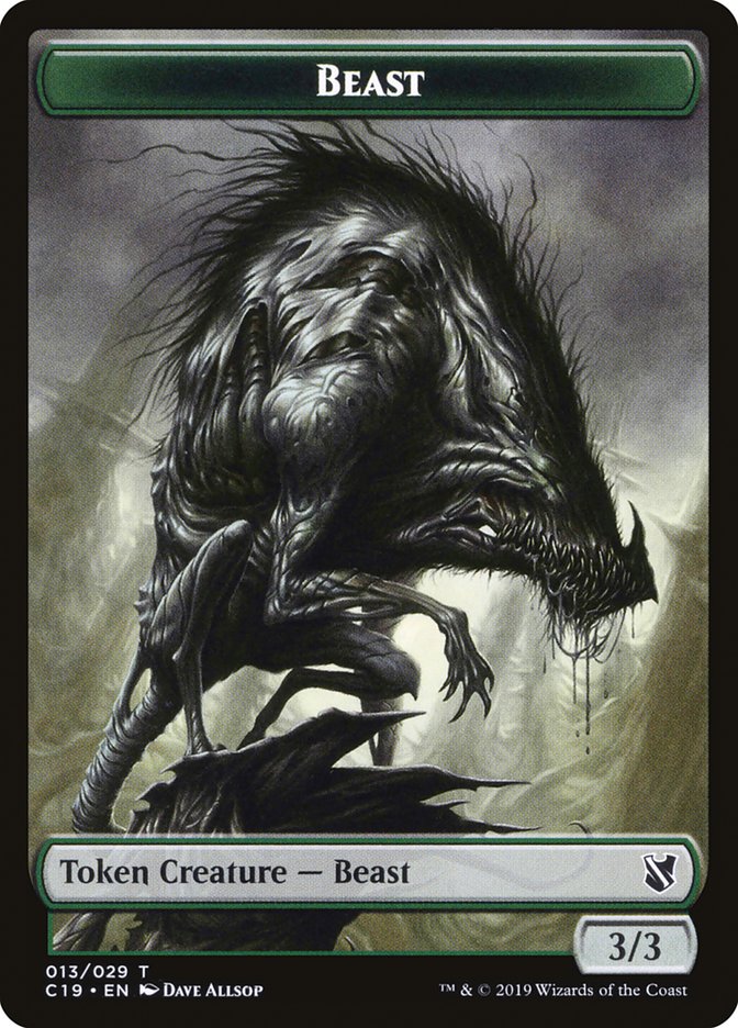 Beast Token (013/029) [Commander 2019 Tokens] | Gate City Games LLC